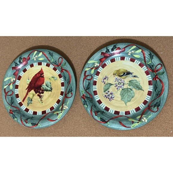 Lenox Other - Lenox Winter Greetings Everyday Goldfinch Dinner Plates 10.75" Catherine McClung